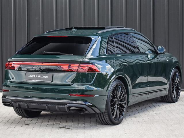 Audi Q8 60 TFSI e quattro Pro Line S Competition | PANORAMADAK | 4 WIEL BESTURING | ALCANTARE HEMEL | AMBIANCE VERLICHTING | MASSAGE STOELEN | STOEL VENTILATIE EN VERWARMING | HEAD UP | 360 CAMERA | ELEKTR. TREKHAAK | SOFT CLOSE | LEDEREN DASHBOARD | GOODWOOD GRE