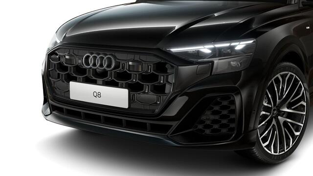 Audi Q8 55 TFSI e quattro Pro Line S 394pk | Servosluiting | Panoramadak | B&O | Ass.Plus.Remote | Sportstoel Plus | 23'' inch zilver | Trekhaak |