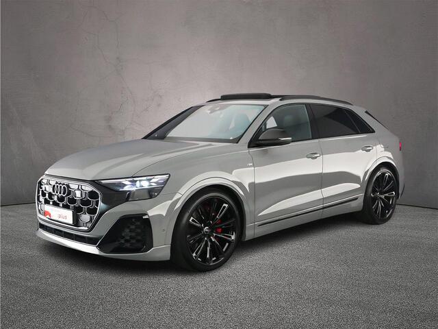 Audi Q8 60 TFSI e Pro Line S Comp. | B&O Adv. | Head up | Pano | Carbon | Trekhaak | Adv. onderstel | 4-Wiel besturing | HD-Matrix | Nardo | S-Stoelen | Alcantara | 23 inch |