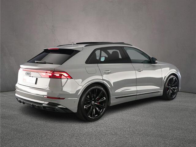 Audi Q8 60 TFSI e Pro Line S Comp. | B&O Adv. | Head up | Pano | Carbon | Trekhaak | Adv. onderstel | 4-Wiel besturing | HD-Matrix | Nardo | S-Stoelen | Alcantara | 23 inch |