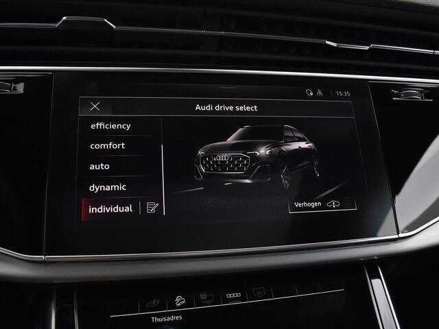 Audi Q8 55 TFSI e quattro Pro Line S 394 PK · B&O Premium 3D · Glazen panoramadak · Trekhaak elek. wegklapbaar · Sportstoelen plus voorin