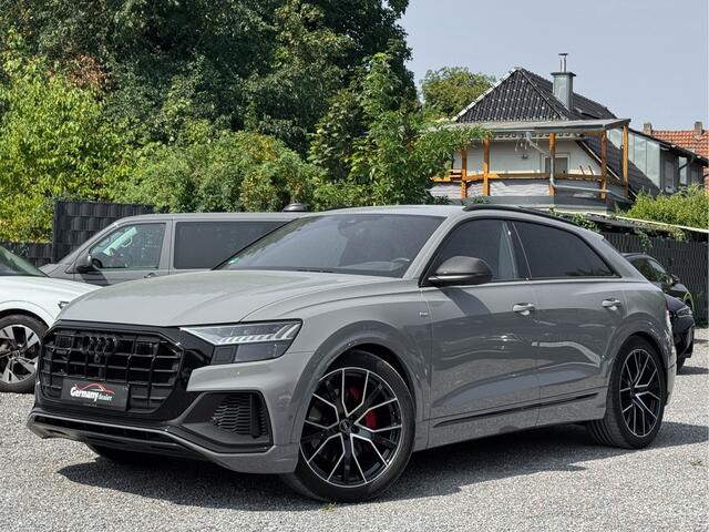 Audi Q8 55TFSI 340PK Quattro 4W-best Indiv-Nardo RS-Zetels Softclose Lucht Tr-Haak VOL!