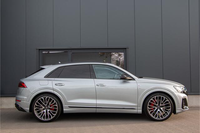Audi Q8 55 TFSI e Quattro S-Line 394PK NL AUTO | ACC | 360 Cam | Massage + Ventilatie + | Softclose | Carbon | Stoel & Bankverwarming | Lane & Side Assist | Pano | Park Assist | B&O | Head Up | 23"| Matrix | E.TH 3500KG | BTW | Luchtvering | Vierwielbesturing | N
