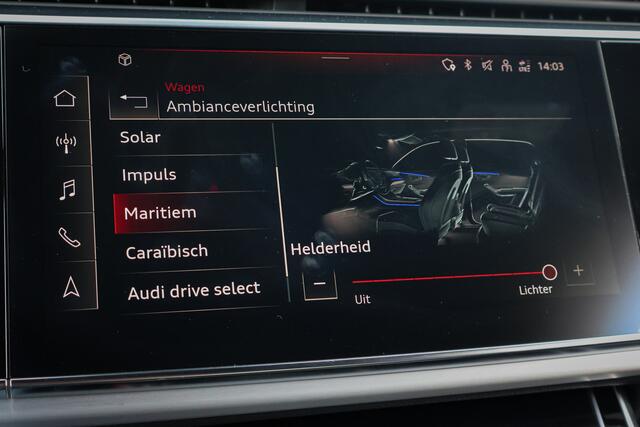 Audi Q8 55 TFSI e quattro | ADAPTIVE CRUISE | SOFTCLOSE | STOELVERWARMING | STUURVERWARMING | ELEKTRISCHE STOELEN | 360 CAMERA | SPORTSTOELEN | ELEKTRISCHE ACHTERKLEP |
