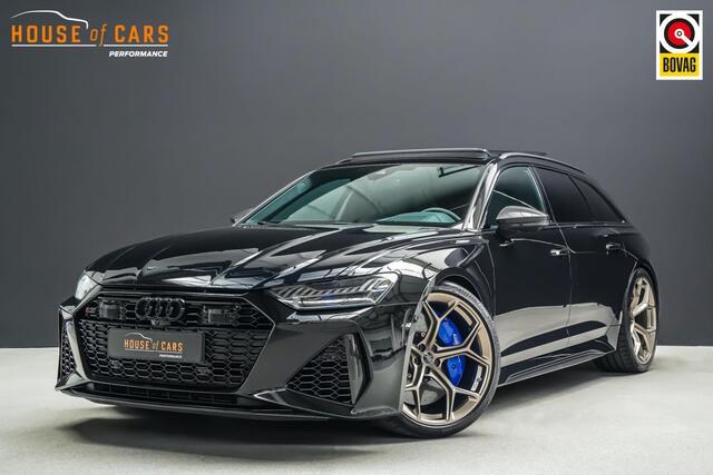 Audi RS6 Avant 600pk TFSI quattro |B&O Advanced|dynamic plus pakket|carbon pakket|luchtvering|keramisch|panoramadak|dynamic steering|HUD|BLIS|stoelventilatie|matrix LED|