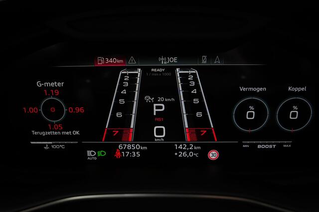 Audi RS6 Avant 600pk TFSI quattro |B&O Advanced|dynamic plus pakket|carbon pakket|luchtvering|keramisch|panoramadak|dynamic steering|HUD|BLIS|stoelventilatie|matrix LED|