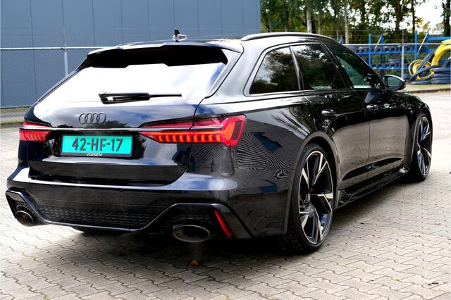 Audi RS6 Avant 4.0 TFSI 441kW/600pk Aut8 Quattro Performance LUCHTVERING + SOFTCLOSE + BANG&OLUFSEN + STANDKACHEL + 360 CAMERA + HEAD-UP DISPLAY + DUBBEL GLAS + ADAPT.CRUISE + LANE ASSIST + MATRIX LED + STOELVERWARMING&-VENTILATIE + HEAD-UP + EL.TREKHAAK + 22" LM-