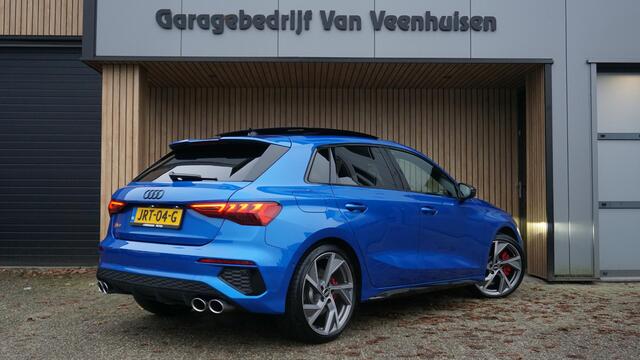 Audi S3 SPORTBACK 2.0 TFSI 310pk Quattro Pano.dak B&O RS-Seat Nappa HUD *Black Optik* 19inch LM Audi Sport *Arablau Pearl * *Unieke S3*
