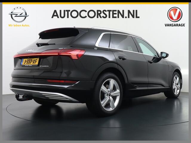 Audi e-tron 55 Quattro 95kWh 408PK Trekhaak Leder/Alcantara Panoramadak Adap.Cruise Navi Ecc Stoelverwarming Business Edition Plus Luchtvering Memory Lmv Elek.Achterklep Privacy Glas Keyless 1e Eigenaar 1.800KG Trekgewicht Zeer compleet!