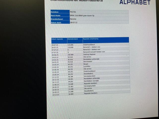 BMW 2-SERIE GRAN TOURER 218i Business Edition Plus 7 Persoons - Navi, Leer, Camera, Cruise, Xenon, Stoelverw.