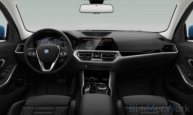 BMW 3-SERIE Touring 330e High Executive Sportline | Keyless | PDC | Leer | Hifi | Ambiance Verlichting | Stoelverwarming | Adaptive Cruise Control | BTW | LED | Shadow Line | Navigatie Prof. | DAB |