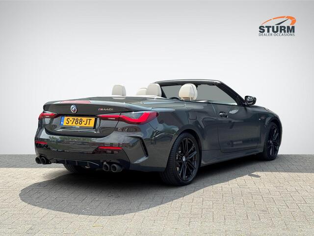 BMW 4-SERIE Cabrio M440i xDrive High Executive M Sport Pro NL-Auto NP. ¤121.000! | Trekhaak Uitklapbaar | Nekverwarming | 360° Camera | Individual Interieur | Head-Up Display | Rijklaarprijs!