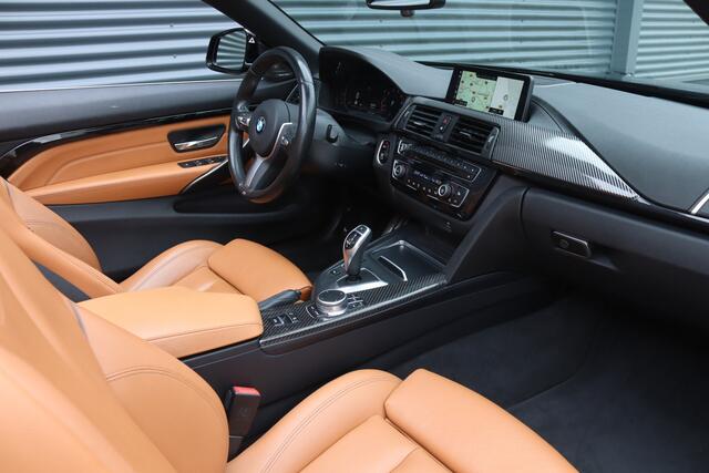 BMW 4-SERIE Cabrio 430i M-Sport High Executive LED/Camera/Head-up/HK/CarPlay/Dakota Leder/Elek. stoel+mem/Carbon/19"