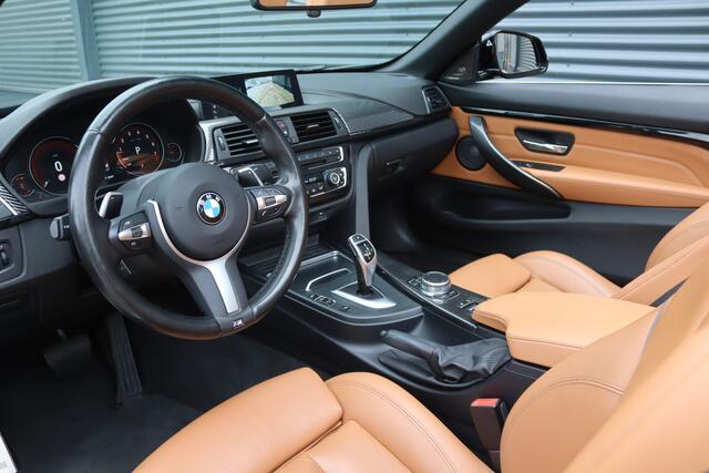 BMW 4-SERIE Cabrio 430i M-Sport High Executive LED/Camera/Head-up/HK/CarPlay/Dakota Leder/Elek. stoel+mem/Carbon/19"