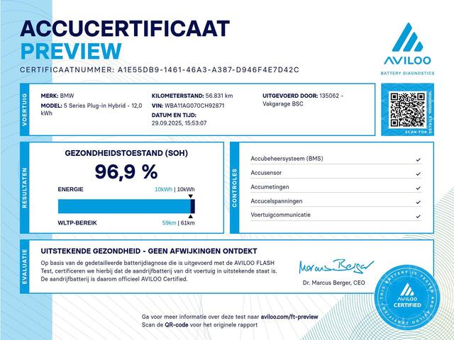 BMW 5-SERIE 530e M-Sport | SCHUIFDAK | LASER | HEAD-UP | ACC | 97% SOH |