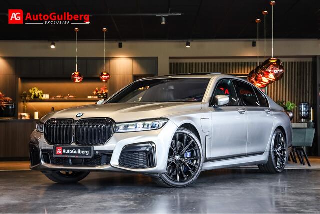 BMW 7-SERIE 745e High Exe M-Sport Individual Comfortstoelen V/A Nappa Leder Memory/ Koeling/ Massage, Glasdak, ACC, HUD, Softclose, Laser, Keyless, Harman-Kardon, Driving Ass/ Warmte Comfort/ Airco Comfort/ Park+ Pakket, 4 Zone, Bmw Live, Lmv 20''