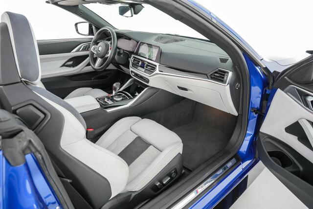 BMW M4 xDrive Competition Cabrio 510pk |dealer onderhouden|M-sport|M-sport stoelen|Laser LED|memory|360 camera|nekverwarming|sportuitlaat|HUD|blind spot|stoelventilatie + verwarming|