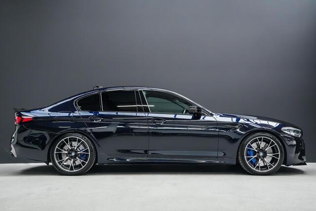 BMW M5 5-serie 625pk Competition xDrive |carbon dak|Bowers & Wilkins|soft close|360 camera|sportuitlaat|luxe lederen bekleding|memory|HUD|stoelverwarming en ventilatie|20"|elek. achterklep|
