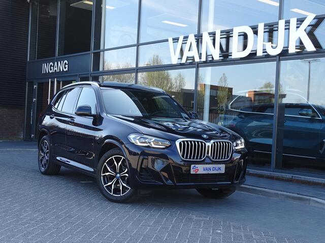BMW X3 xDrive30e High Exe M-Sportpakket Elek-trekhaak Pano-Dak Laserlicht Cockpit Plus Head-up HiFi Driv.Ass. Comforttoegang 19"LM Velgen