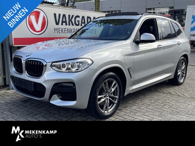 BMW X3 xDrive30e High Executive M Sport 19''/M-zetels/Panoramadak/Trekhaak/Leder + memory/360 camera/Harman Kardon/Keyless/Dodehoek/Adaptieve Cruise/Head-up/Stoelverwarming v+a