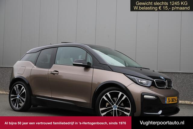 BMW i3 S Executive 120Ah 42 kWh/184pk/Sunroof/ Lodge int./W-pomp/3-fase/20"