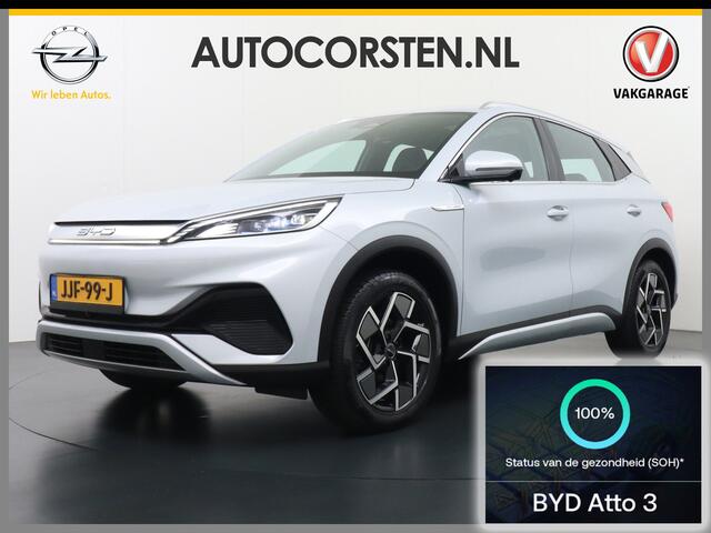 BYD Atto 3 60kWh Design SOH 100% Panoramadak Leder+Elektr.Verst. Warmtepomp Adaptieve Cruise 360°Camera Apple Carplay Android Auto Elektr.Achterklep Design Verkeersbord detectie WiFi DAB Led Rijstrooksensor Keyless Smartphone Entry Fabrieksgarantie tot 20-12-2028/15