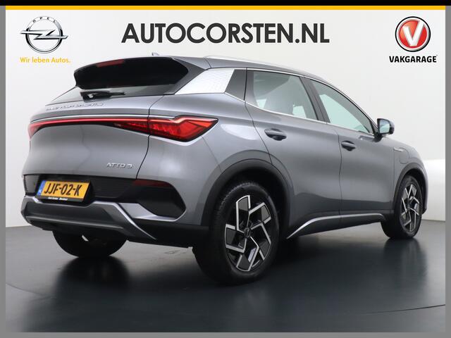 BYD Atto 3 60kWh Design SOH 98% Panoramadak Leder+Elektr.Verst. Warmtepomp Adaptieve Cruise 360°Camera Apple Carplay Android Auto Elektr.Achterklep Design Verkeersbord detectie WiFi DAB Led Rijstrooksensor Keyless Smartphone Entry Fabrieksgarantie tot 20-12-2028/150
