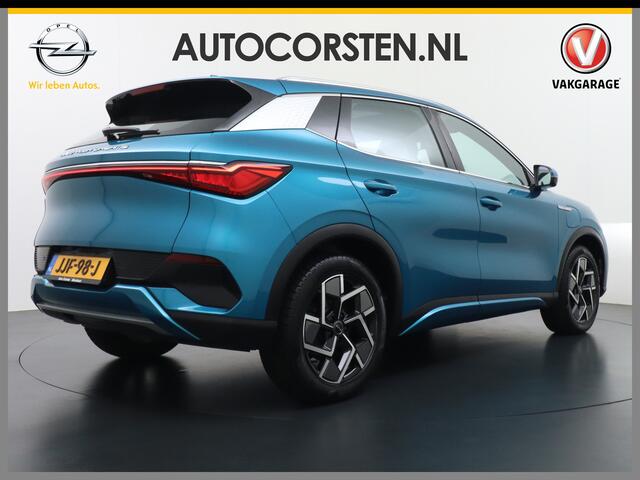 BYD Atto 3 60kWh Design SOH 98% Panoramadak Leder+Elektr.Verst. Warmtepomp Adaptieve Cruise 360°Camera Apple Carplay Android Auto Elektr.Achterklep Design Verkeersbord detectie WiFi DAB Led Rijstrooksensor Keyless Smartphone Entry Fabrieksgarantie tot 12-12-2028/150