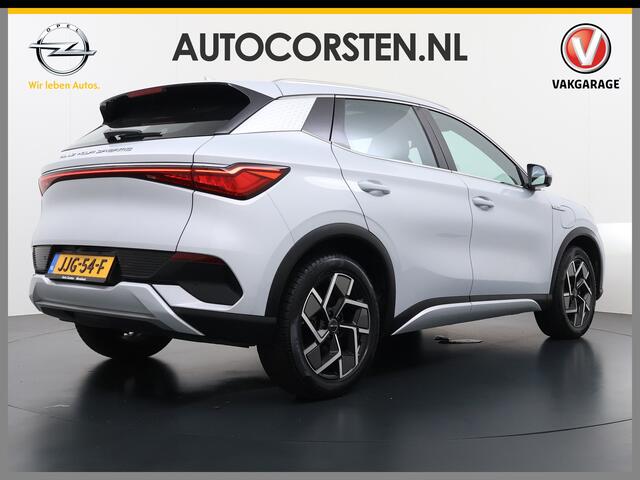 BYD Atto 3 60kWh Design SOH 98% Pano-dak Leer+Elektr.Verst. Warmtepomp Adaptieve Cruise 360°Camera Apple Carplay Android Auto Elektr.Achterklep Design Verkeersbord detectie WiFi DAB Led Rijstrooksensor Keyless Smartphone Entry Fabrieksgarantie tot 20-12-2028/150.000