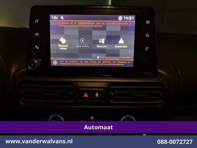 Citroen BERLINGO 1.5 BlueHDI 131pk Automaat L1H1 Euro6 Airco | 3-Zits | Apple Carplay | Android Auto | Cruisecontrol Parkeersensoren, Bijrijdersbank