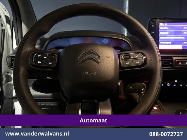 Citroen BERLINGO 1.5 BlueHDI 131pk Automaat L1H1 Euro6 Airco | 3-Zits | Apple Carplay | Android Auto | Cruisecontrol Parkeersensoren, Bijrijdersbank