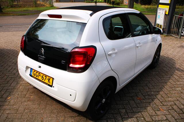 Citroen C1 Airscape Shine Airco, CC, Carplay, NAVI, Elektr. schuif/kantel dak, Parkeersens. A, Leder, 15" LMV