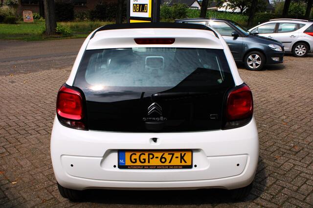Citroen C1 Airscape Shine Airco, CC, Carplay, NAVI, Elektr. schuif/kantel dak, Parkeersens. A, Leder, 15" LMV