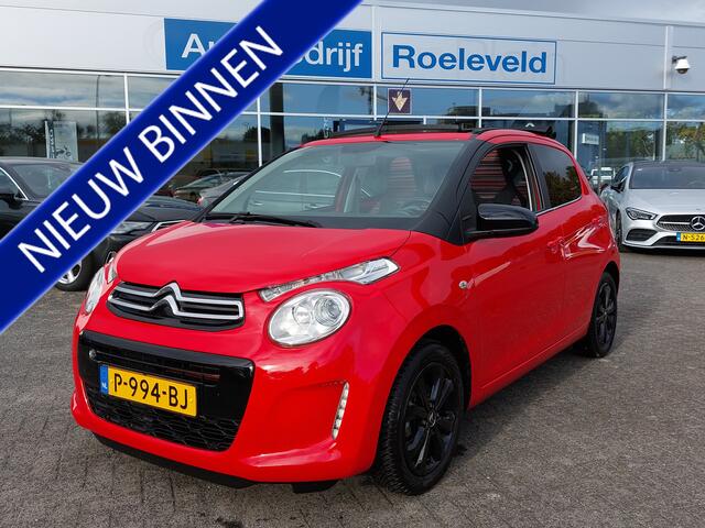 Citroen C1 1.0 VTi 72pk Airscape Shine 5-Deurs | Cabriodak | Apple Carplay + Android Auto | Clima | Achteruitrijcamera | Lichtsensor | Elek.Ramen+Spiegels | Privacy Glass | 15''lm