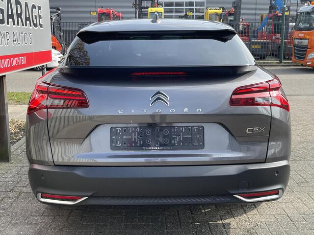 Citroen C5 X 1.6 Plug-in Hybrid Shine 19''/Leder/Dodehoek/Head-up display/Keyless/Stuur+stoelverwarming/Voorruitverwarming/DAB+/Camera