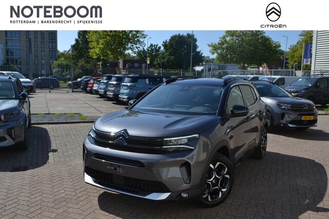 Citroen C5 Aircross 1.6 Plug-in Hybrid 225pk Max I AUTOMAAT I PANORAMADAK I NAVIGATIE I ACHTERUITRIJCAMERA I PARKEERSENSOREN VOOR & ACHTER I EL. ACHTERKLEP I L.M. VELGEN I LEDER + ALCANTARA BEKLEDING I MAX AANHANGERGEWICHT 1.300 KG GEREMD I