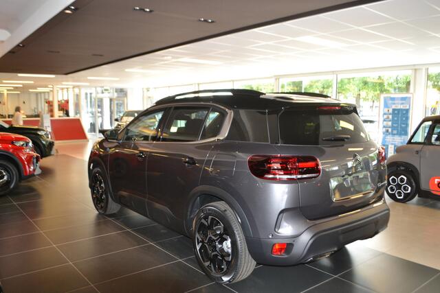 Citroen C5 Aircross 1.6 Plug-in Hybrid 225pk Max I PANORAMADAK I NAVIGATIE I ACHTERUITRIJCAMERA I PARKEERSENSOREN VOOR & ACHTER I ZWARTE ALCANTRA - LEDERENBEKLEDING I EL. ACHTERKLEP I L.M. VELGEN I ACTIE RIJKLAAR ¤ 39.950,- I KLEUR PLATINUM GREY I 3 KM I