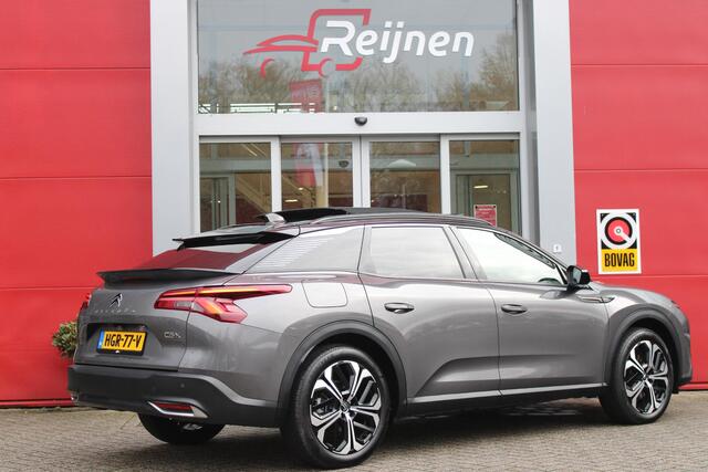 Citroen C5 X 1.6 Plug-in Hybrid 225PK MAX | PANORAMISCH SCHUIF / KANTELDAK | ELEKTRISCHE VOORSTOELEN MET GEHEUGEN | VOORSTOEL VENTILATIE | VOORSTOEL VERWARMING | VOORSTOELEN MET MASSAGE FUNCTIE | LEDEREN BEKLEDING | STUUR VERWARMING | DRAADLOOS APPLE CARPLAY / ANDRO