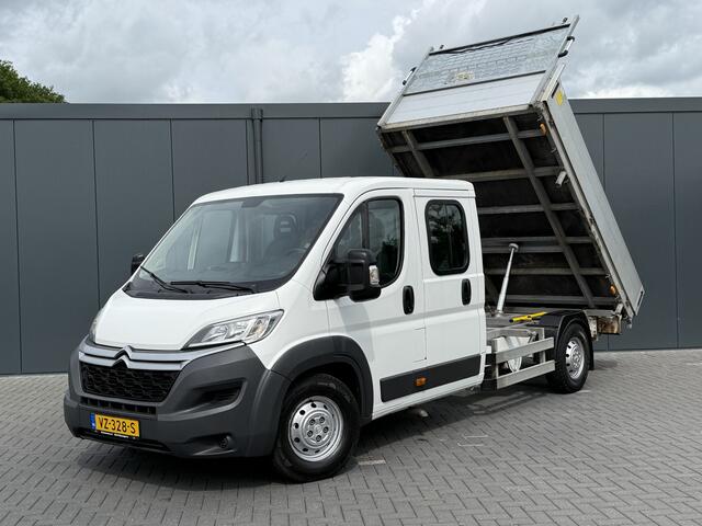 Citroen JUMPER 2.2 HDI 150 PK ZWAAR / 3 ZIJDIGE KIPPER / L4 MAXI / 1e EIG. / 7 PERSOONS DUBBEL CABINE / AIRCO / NAVI / CAMERA / 3 TONS TREKHAAK