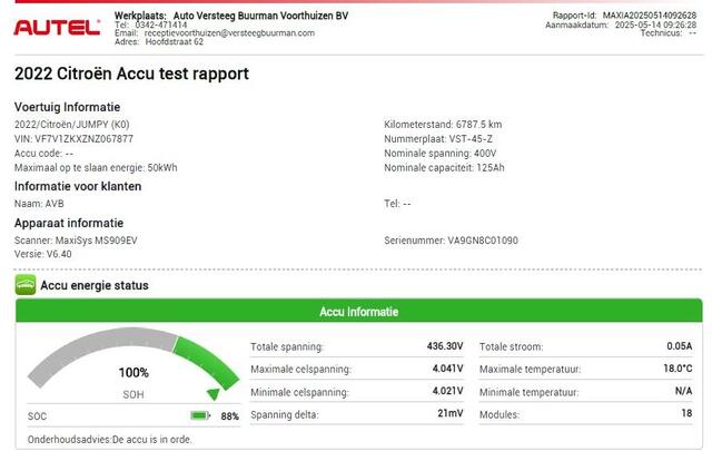 Citroen JUMPY Driver 50kWh 136PK L2H1 inclusief batterijtest Navigatie, Climate Control, Keyless Go, Parkeerhulp, 100% Elektrisch!