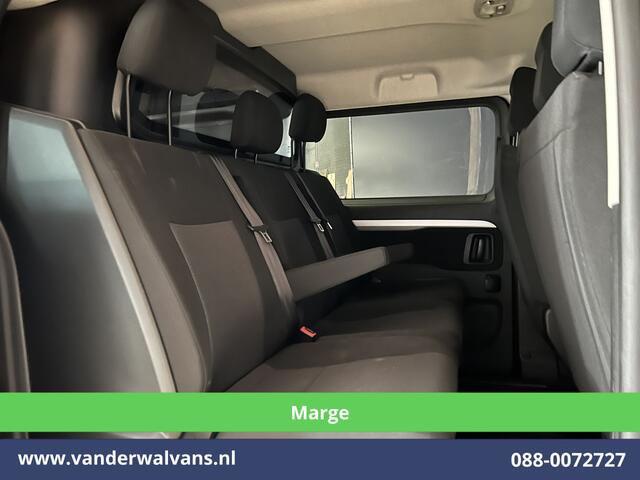 Citroen JUMPY 2.0 BlueHDI **MARGE, GEEN BTW** 123pk L3H1 Dubbele cabine Euro6 Airco | 6-Zits | 2x Zijdeur | Naviatie 2500kg trekhaak, Apple Carplay, Android Auto, Cruiscontrol, Parkeersensoren
