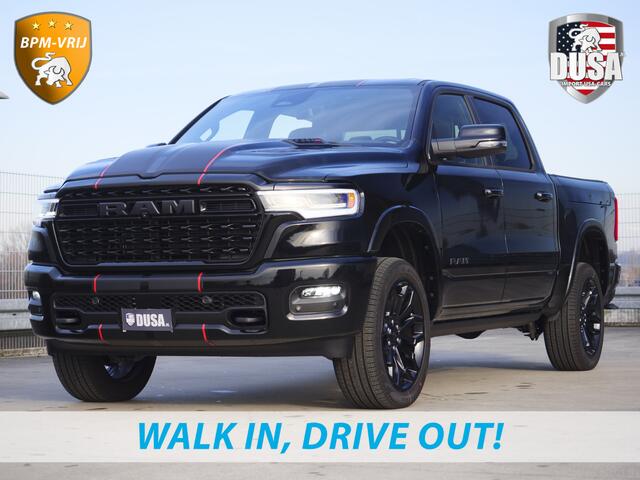 Dodge 1500 RAM | | Limited | Night | 3.0L Twin-Turbo I6 | High Output | RAMBOX Passenger Display | 14,4 Touch Screen | Harman Kardon | INCL BPM-VOORDEEL Getoonde accessoires zijn verkrijgbaar tegen meerprijs