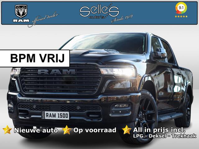 Dodge 1500 Ram 2025 3.0L HURRICANE LARAMIE Night | BPM VRIJ | NIEUW | LPG | Deksel | Panoramadak