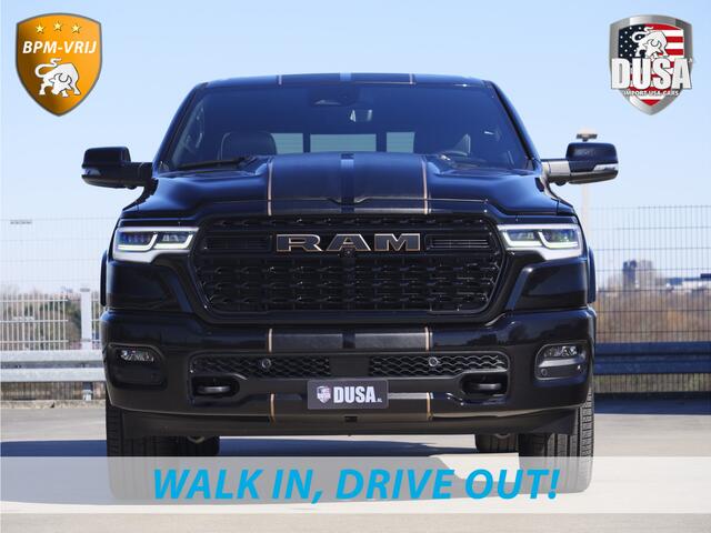 Dodge 1500 RAM | | Limited | Night | 3.0L Twin-Turbo I6 | High Output | RAMBOX Passenger Display | 14,4 Touch Screen | Harman Kardon | INCL BPM-VOORDEEL Getoonde accessoires zijn verkrijgbaar tegen meerprijs