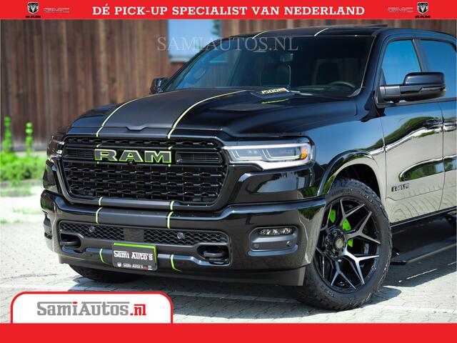 Dodge 1500 Ram Limited Night H.O 540HP 706Nm | Massage + Full Option | De Meest Luxe en Volle Pick-Up in zijn Klasse | Comfortabele Dubbele Cabine met Royale 5 Zitplaatsen | BPM vrij | Nu Leverbaar uit Voorraad | Voorraad Nr 2384 - 5408