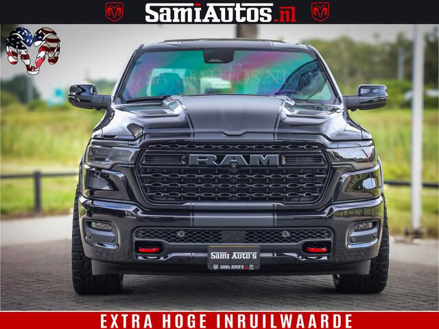 Dodge 1500 Ram Limited Night H.O 540HP 706Nm | Massage + Full Option | De Meest Luxe en Volle Pick-Up in zijn Klasse | Comfortabele Dubbele Cabine met Royale 5 Zitplaatsen | BPM vrij | Nu Leverbaar uit Voorraad | Voorraad Nr 2348 - 5158