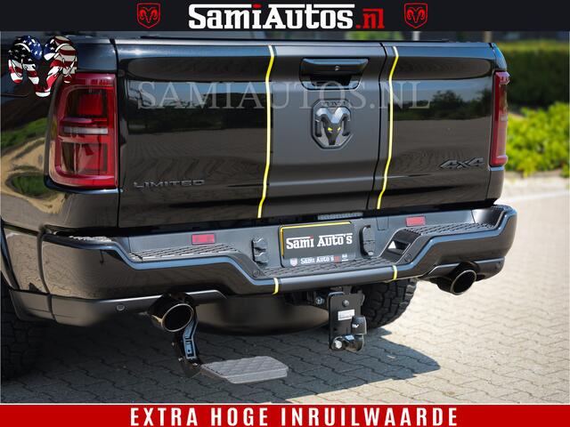 Dodge 1500 Ram Limited Night H.O 540HP 706Nm | Massage + Full Option | De Meest Luxe en Volle Pick-Up in zijn Klasse | Comfortabele Dubbele Cabine met Royale 5 Zitplaatsen | BPM vrij | Nu Leverbaar uit Voorraad | Voorraad Nr 2333 - 5129