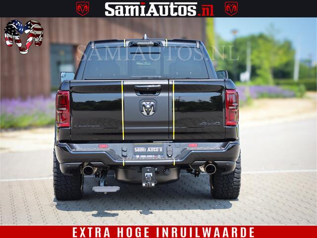 Dodge 1500 Ram Limited Night High Output 540HP 706Nm | Massage + Full Option | De Meest Luxe en Volle Pick-Up in zijn Klasse | Comfortabele Dubbele Cabine met Royale 5 Zitplaatsen | BPM vrij | Nu Leverbaar uit Voorraad | Voorraad Nr 2356 - 0990