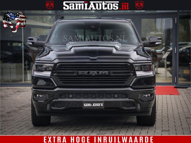 Dodge 1500 Ram SPORT BLACK EDITION | 4X4 5.7 V8 | VOL OPTIETS | 360 CAMERA | APPLE CARPLAY | 3500KG | 22INCH NIGHT | FULL LED | ADAPTIVE CRUISE | MEMORY SEATS | LEDER | DUBBELE CABINE | CREWCAB