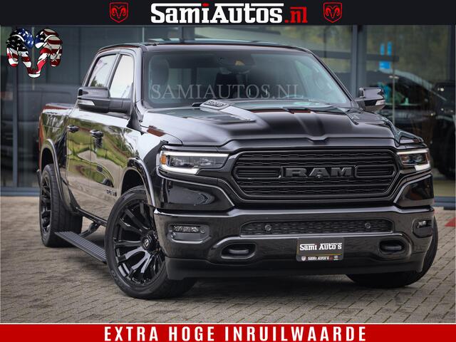 Dodge 1500 Ram LIMITED NIGHT | FEUL BLACK WHEELS | BOM VOL | 5.7 V8 4x4 | DUBBELE CABINE | MWK | XB9 | HUD | TOP STAAT